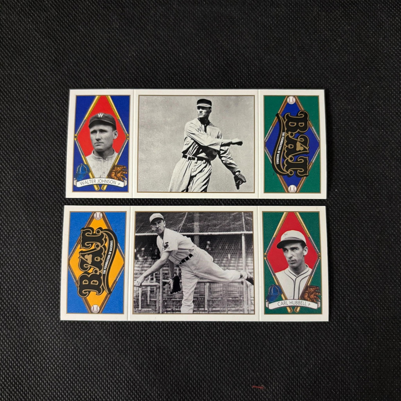 BAT CARDS HOF WALTER JOHNSON/HUBBELL: We ship in-house! We ship internationally. We also offer pick up and we offer a discount for cash payments. Please look at pictures carefully to determine what you believe are the condition of each lo