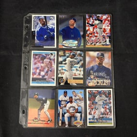 SHEET OF 9 HOF KEN GRIFFEY JR CARDS