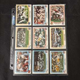 SHEET OF 9 1979 FLEER FOOTBALL CARDS