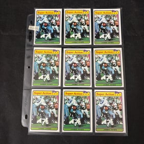 SHEET OF 9 1981 TOPPS JAMES JONES ROOKIE CARDS