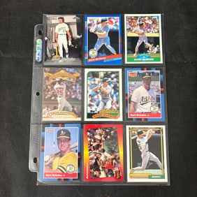SHEET OF 9 MARK MCGWIRE CARDS