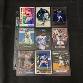 SHEET OF 9 ALEX RODRIGUEZ CARDS