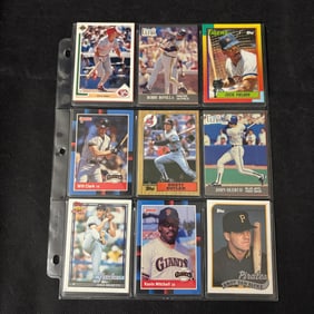 SHEET OF 18 BASEBALL STARS OF THE ERA CARDS