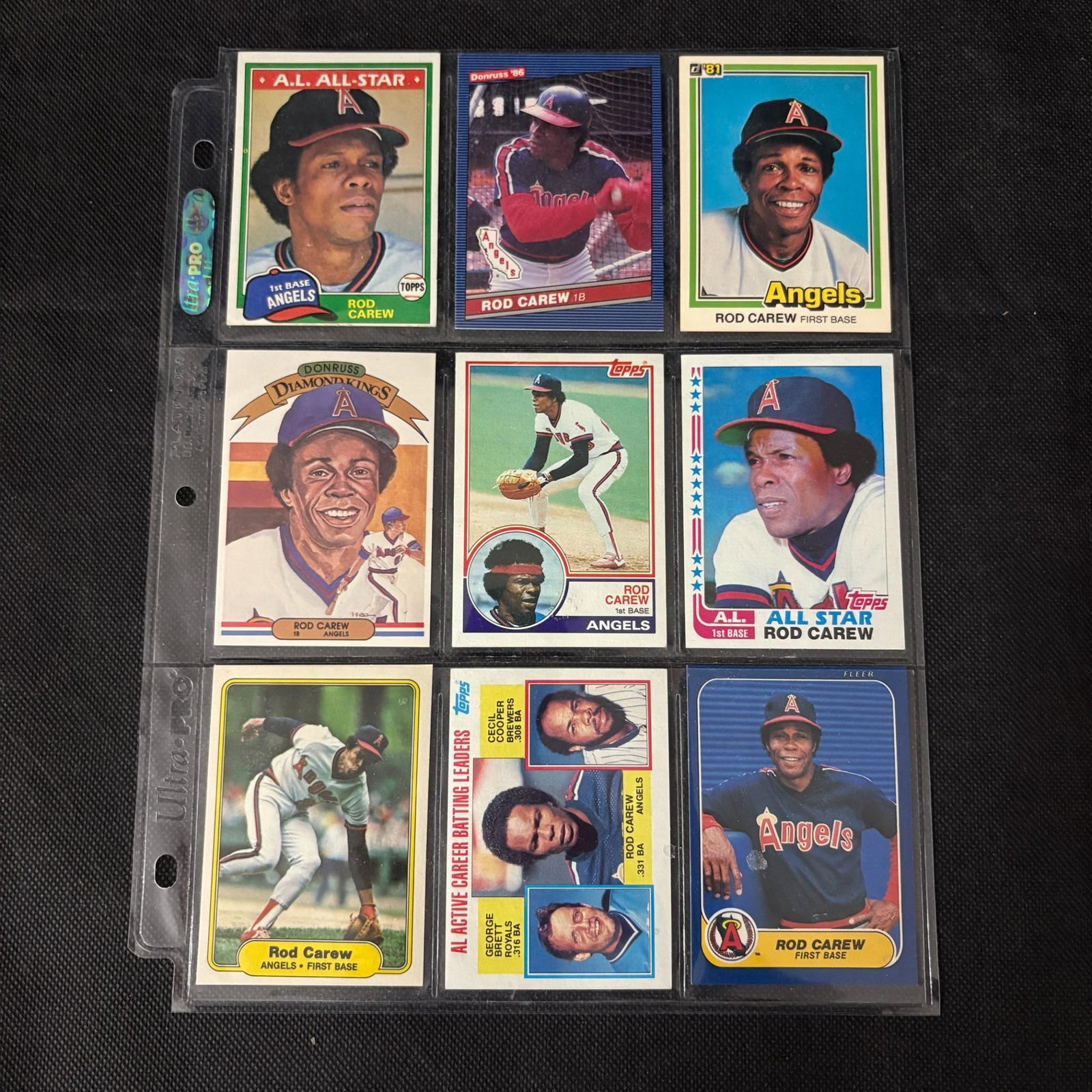 SHEET OF 9 HOF ROD CAREW CARDS: We ship in-house! We ship internationally. We also offer pick up and we offer a discount for cash payments. Please look at pictures carefully to determine what you believe are the condition of each lo