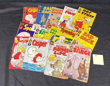 Silver Age Harvey and Farrell Comic Books, featuring Casper, Sad Sack, Dennis the Menace, and Hot