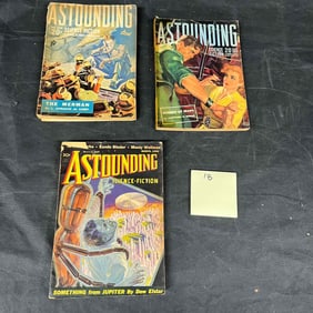 Three Astounding Science Fiction Pulp Magazines, 1948-1952