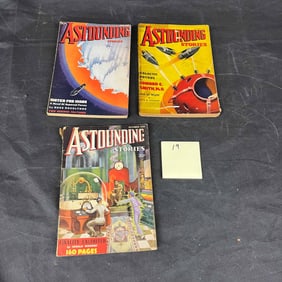 Three Astounding Stories Pulp Science Fiction Magazines, September 1934 & 1936
