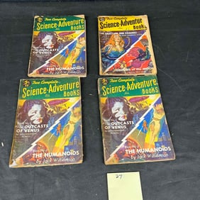 A Group of Four 'Two Complete Science-Adventure Books' Pulp Magazines, Spring & Summer 1952