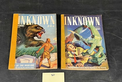 A Pair of Street & Smith's Unknown Pulp Magazines, November & December 1939