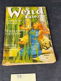 Weird Tales Magazine, March 1939, Featuring H.P. Lovecraft's 'The Quest of Iranon' and August W.