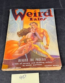 Weird Tales Pulp Magazine, October 1938, Brundage Cover, Henry Kuttner