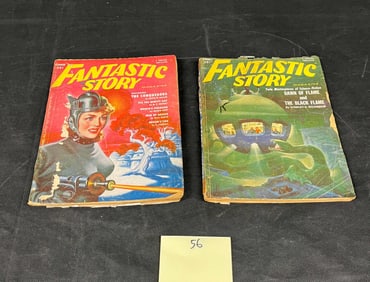 A Pair of Fantastic Story Magazine Pulp Magazines, Spring and Summer 1951