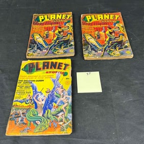 Three Planet Stories Pulp Magazines, including Two Summer 1941 Issues