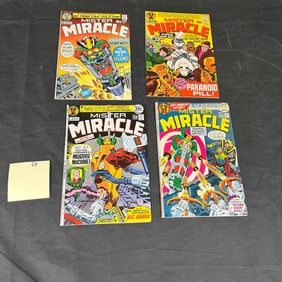 A Collection of Four DC Comics Mister Miracle (1971-) Issues by Jack Kirby, Including #4 (First