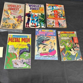 A Group of Silver Age DC Comics, including World's Finest, Giant Batman Annual, Metal Men, and The