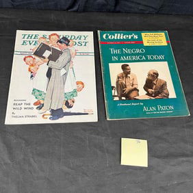 A Pair of Mid-20th Century American Magazines, including The Saturday Evening Post with Norman