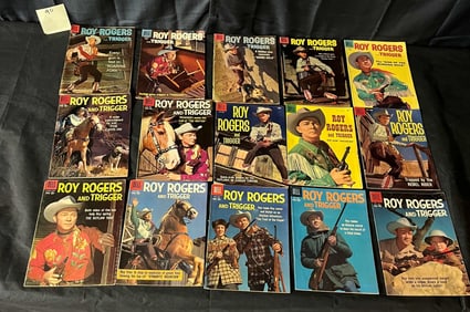 A Collection of Fifteen Mid-20th Century Dell Roy Rogers and Trigger Comics