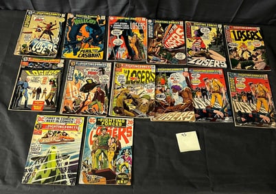 A Collection of Fourteen DC Comics Our Fighting Forces: The Losers Comic Books, including issues