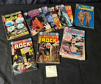 A Collection of DC Comics War Titles, featuring Our Army at War and Sgt. Rock, 1960s-1970s