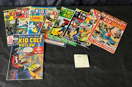 Nine 1970s Marvel Comics Group Western Comics, including Kid Colt Outlaw,