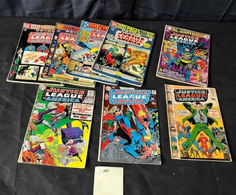 A Collection of DC Comics Justice League of America Silver to Bronze Age Comic Books