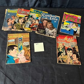 A Collection of 8 Vintage Romance Comic Books, including Secret Hearts #42