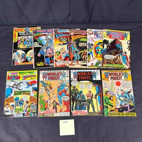 A Collection of 10 DC Comics World's Finest Comics, Superman and Batman, Silver Age/Early Bronze