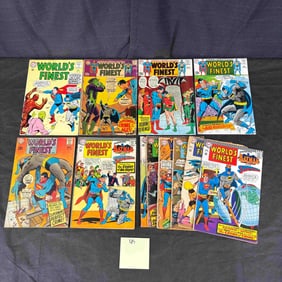 Ten Silver Age World's Finest (1941) Comic Books, DC Comics, featuring Superman and Batman