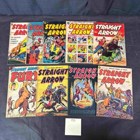 A Group of Eight Straight Arrow Golden Age Comics by Magazine Enterprises, 1950s