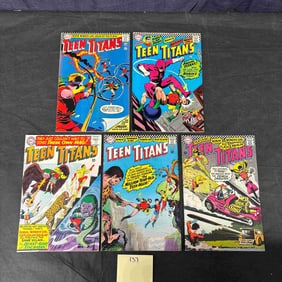 A Collection of Five Teen Titans (1966) DC Comics, Issues #1-5, Silver Age