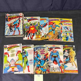 A Collection of DC Comics Superman Issues, primarily early 1970s, including #242 and #240