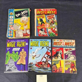 A Collection of Mid-20th Century American Comic Books, including ACG Magic Agent John Force Silver
