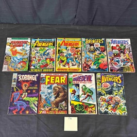 A Group of 9 Bronze Age Marvel Comics, Featuring Avengers #100