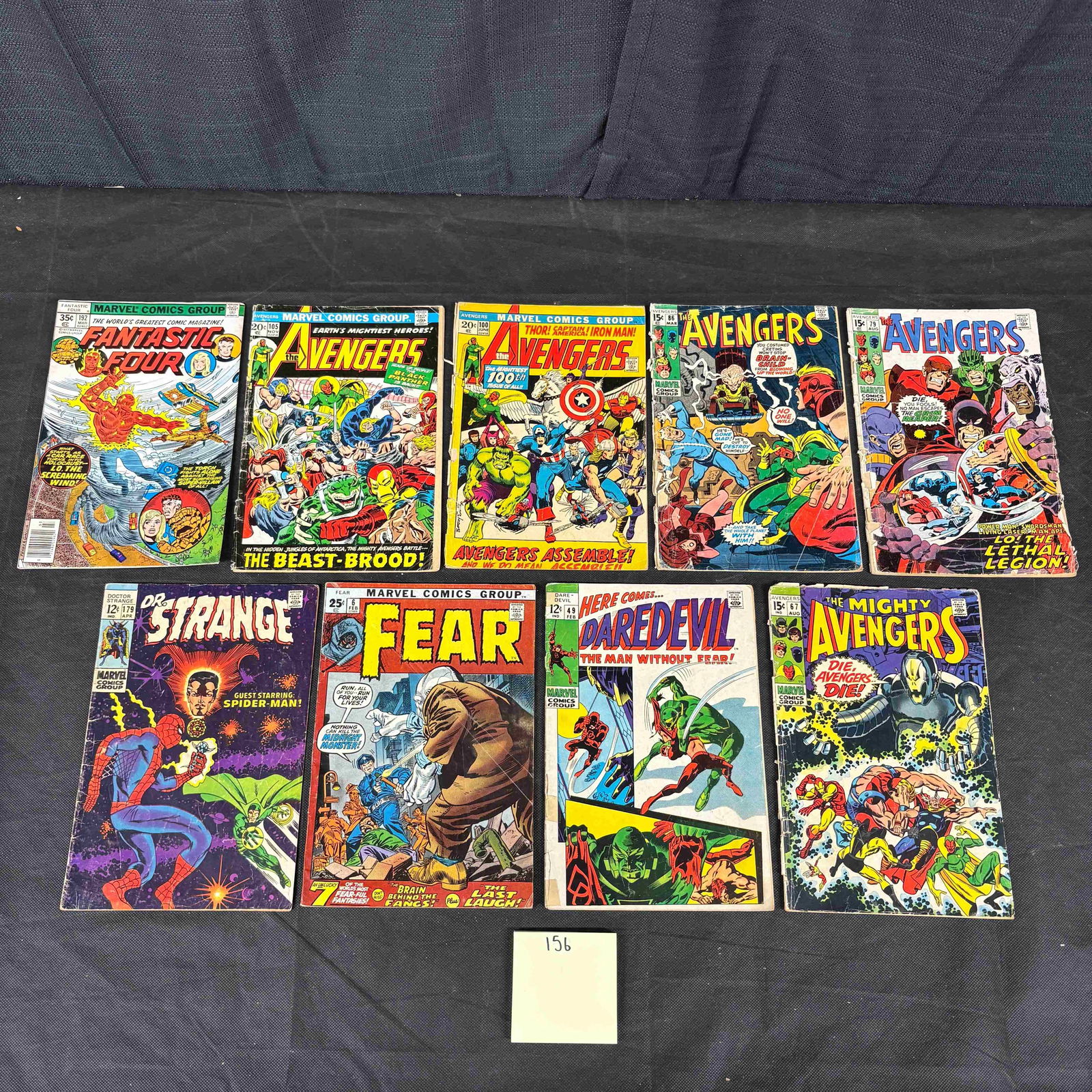 A Group of 9 Bronze Age Marvel Comics, Featuring Avengers #100 (1 of 2)