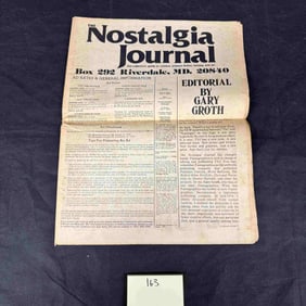The NEW Nostalgia Journal No. 27, July 1976, Frank Frazetta Art, Signed by Frazetta