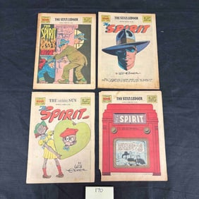 A Group of Four Golden Age Will Eisner The Spirit Newspaper Comic Sections, 1941