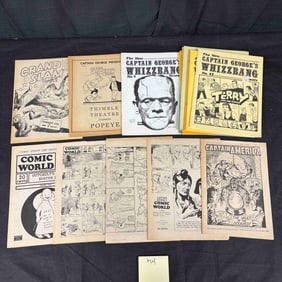 A Collection of Fourteen Vintage Comic Books and Fanzines, including Nine Issues of The New Captain