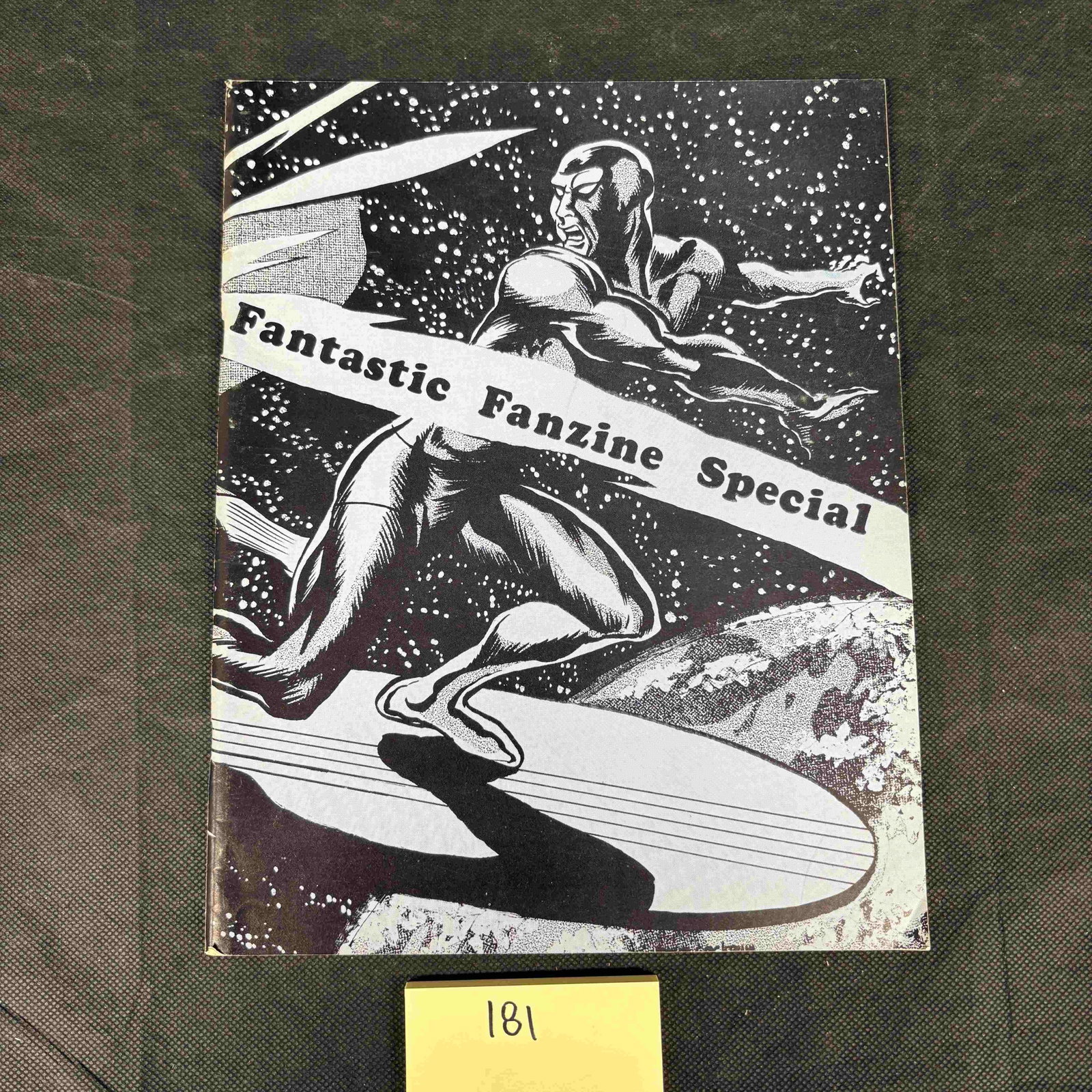 Fantastic Fanzine Special Volume 1, #2, February 1972, featuring Silver Surfer: A copy of Fantastic Fanzine Special Volume 1, #2, published in February 1972, featuring the Silver Surfer. This black and white paper fanzine features comic book style illustrations of a superhero res