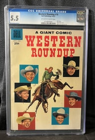 Dell Western Roundup #18, April-June 1957, CGC Graded 5.5, Featuring Gene Autry
