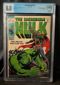The Incredible Hulk #112, Marvel Comics, February 1969, CBCS Graded 6.0