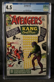 Marvel Comics The Avengers #8, September 1964, CGC Universal Grade 4.5, 1st Appearance of Kang the