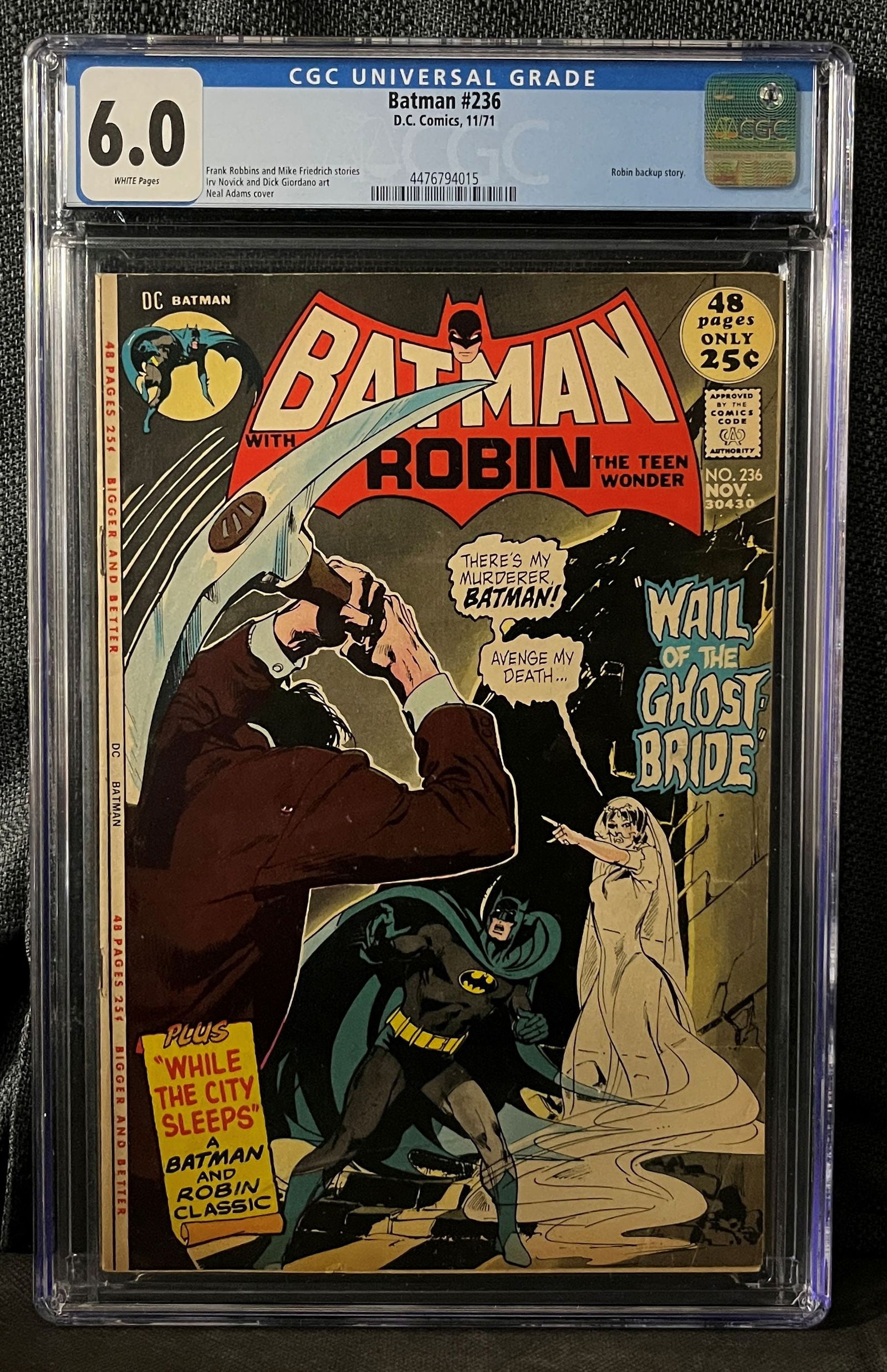 Batman #236, D.C. Comics, November 1971, CGC Graded 6.0 (1 of 1)
