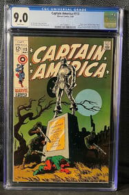 Captain America #113 Marvel Comics, May 1969, CGC Graded 9.0, White Pages