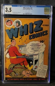Whiz Comics #49, Fawcett Publications, December 1943, CGC Universal Grade 3.5