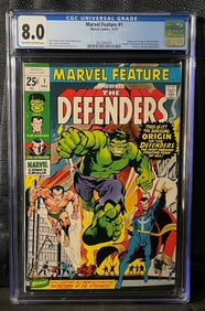 Marvel Feature #1, CGC Graded 8.0, 1st Appearance of The Defenders, Marvel Comics, 1971