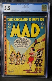 Mad #9 E.C. Comics, February-March 1954, CGC Graded 5.5, Harvey Kurtzman Cover & Art