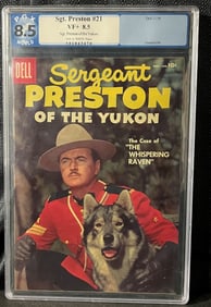 Sergeant Preston of the Yukon #21, Dell Comics, PGX Graded VF+ 8.5