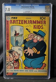 Katzenjammer Kids #8, David McKay Publishing, Spring 1949, CGC Graded 7.0, Water Cooler Prank Cover