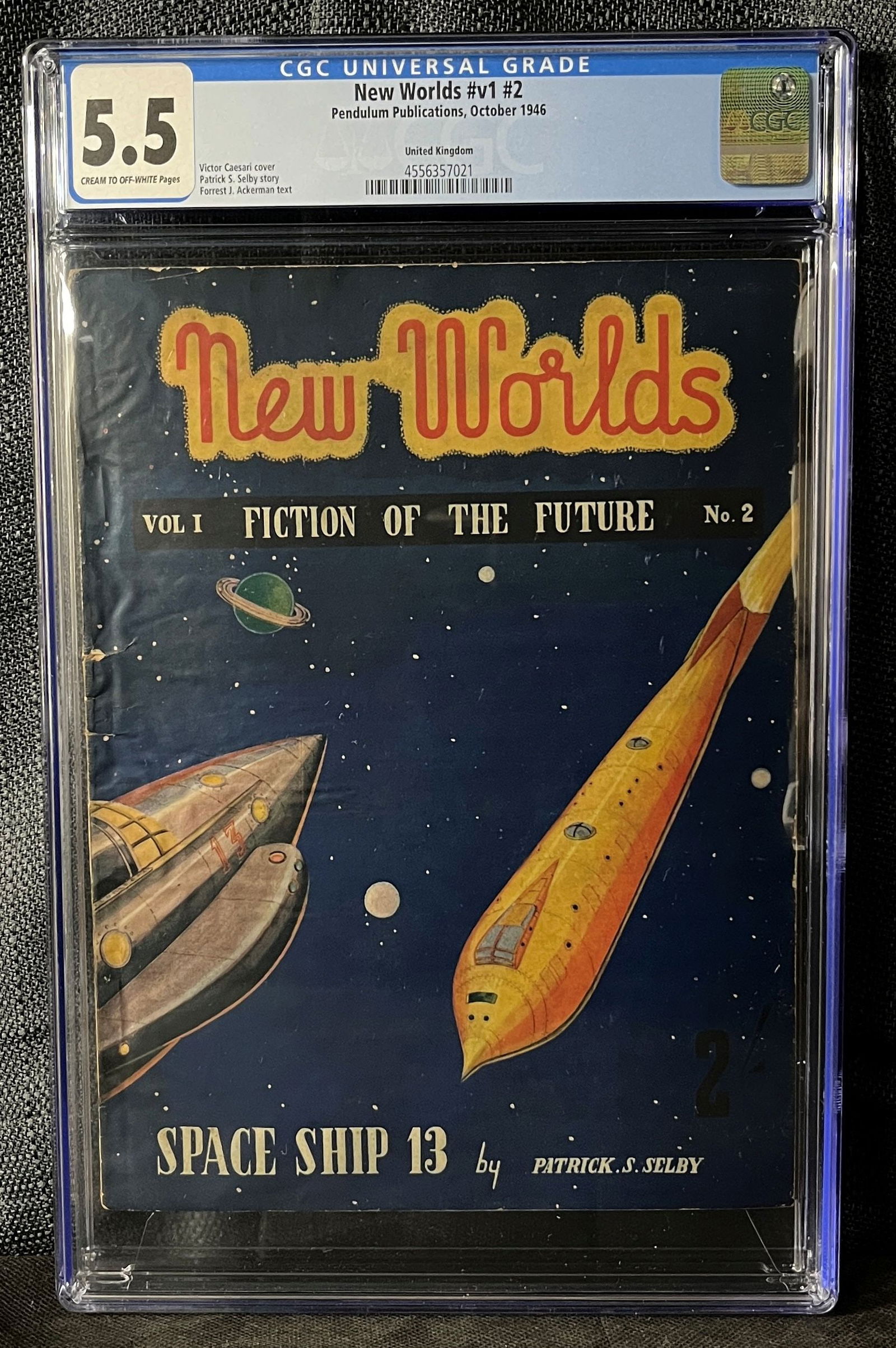 New Worlds British Pulp Magazine #v1 #2, October 1946, CGC Graded 5.5 (1 of 1)