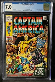 Captain America #133, Marvel Comics, January 1971, CGC Graded 7.0, Origin of MODOK, Falcon Team-Up